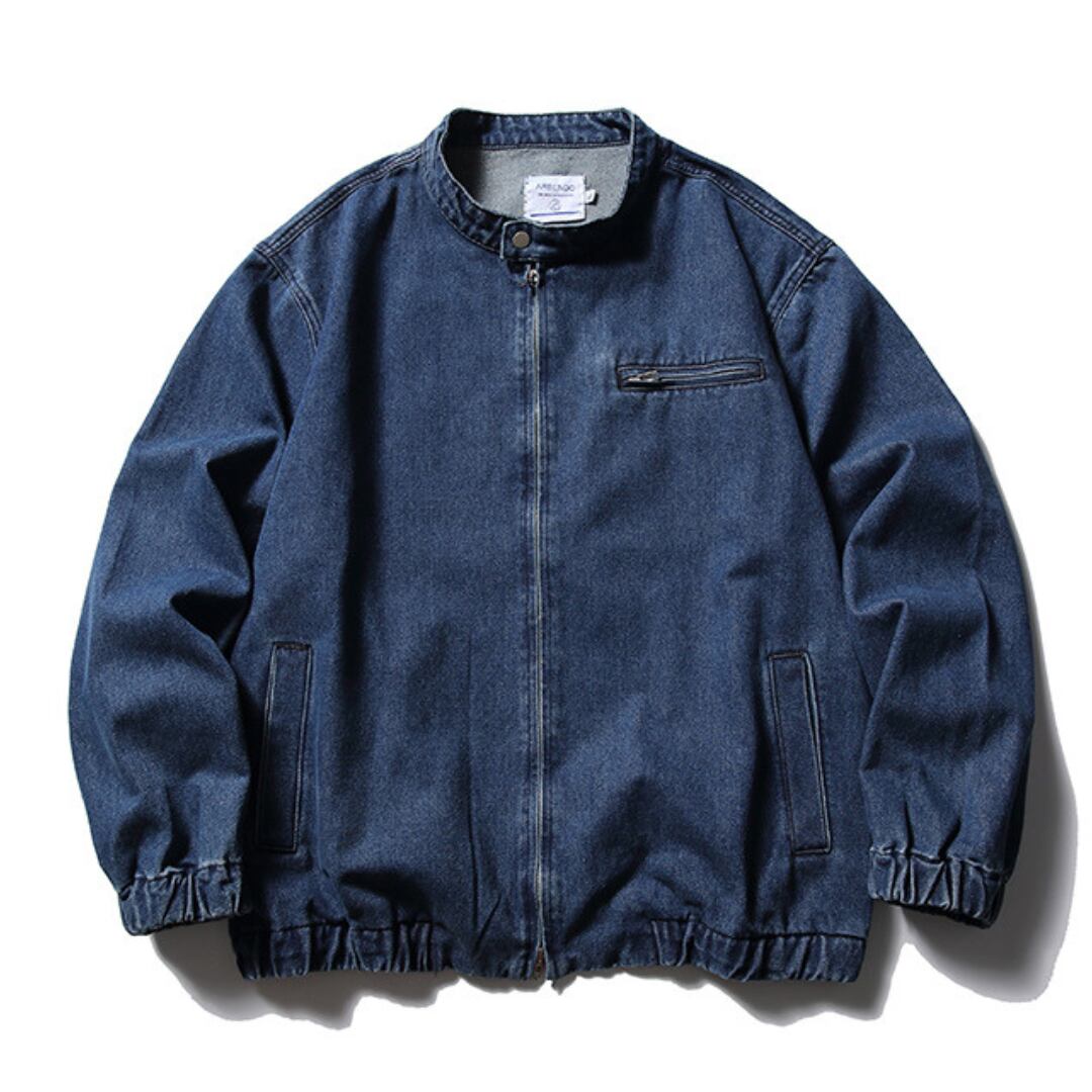 デニム シングルライダース ジャケット　B683