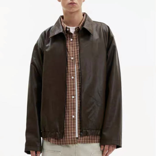 シングルレザー　ショートジャケット B559