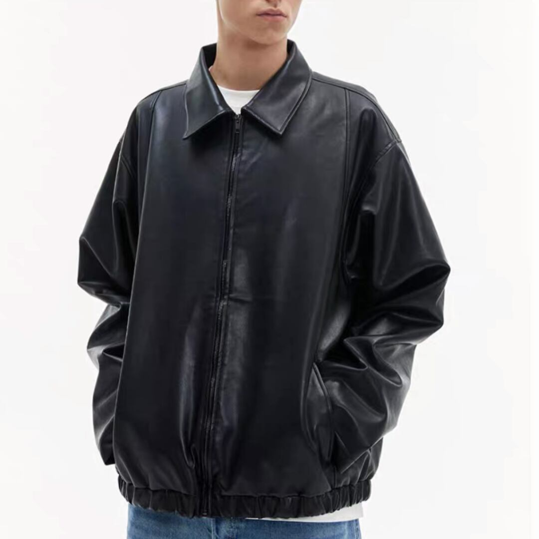 シングルレザー　ショートジャケット B559