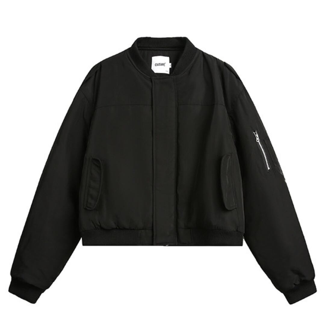 クロップド　ボンバー　ジャケット　B860