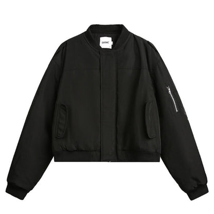 クロップド　ボンバー　ジャケット　B860