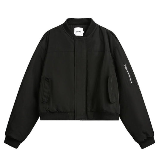クロップド　ボンバー　ジャケット　B860