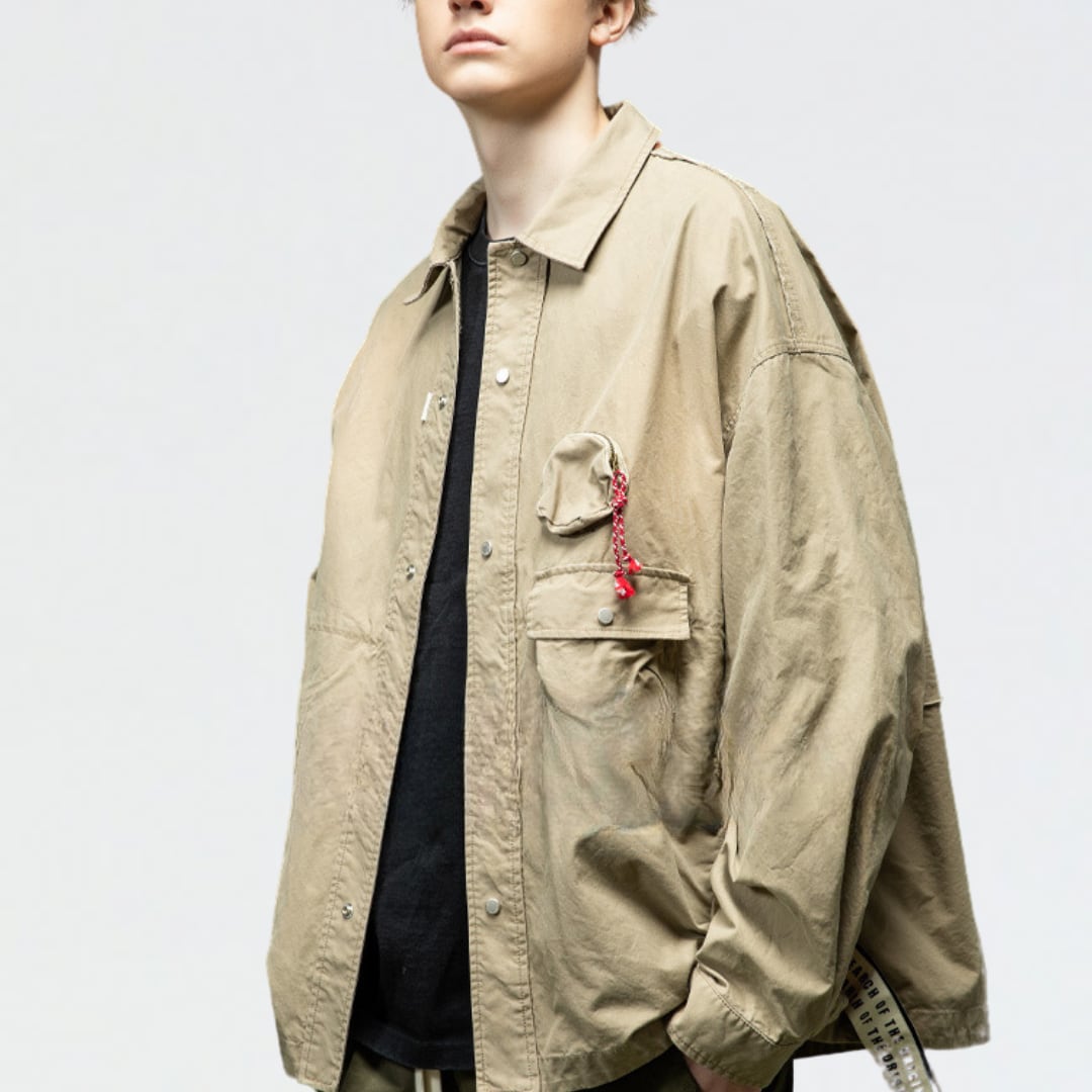 【Y.M.ORIGINAL】Pouch pocket　シャツジャケット　C127
