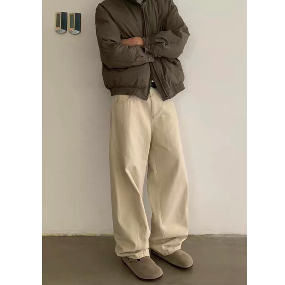 【関税込み】Moschino ベージュ ツイスト テーラードパンツ JICHODO】 87716 製品制電ストレッチレディースカーゴパンツ（裏