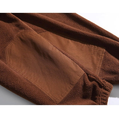 Half button fleece hooded pullover C245