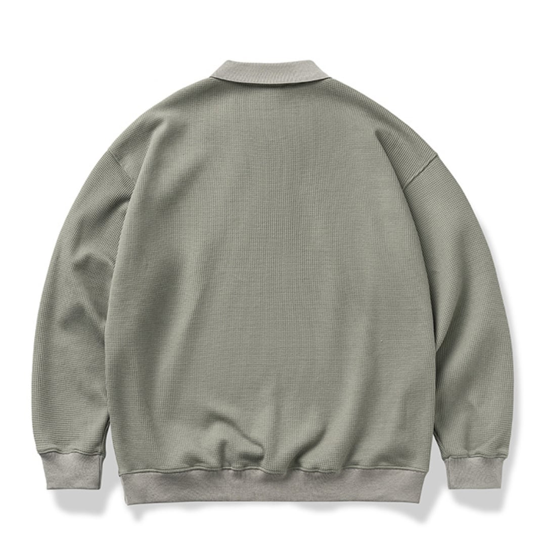 Waffle Half Zip Pullover C194