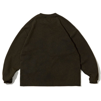アシンメトリーポケット　ワッフルTシャツ　B799