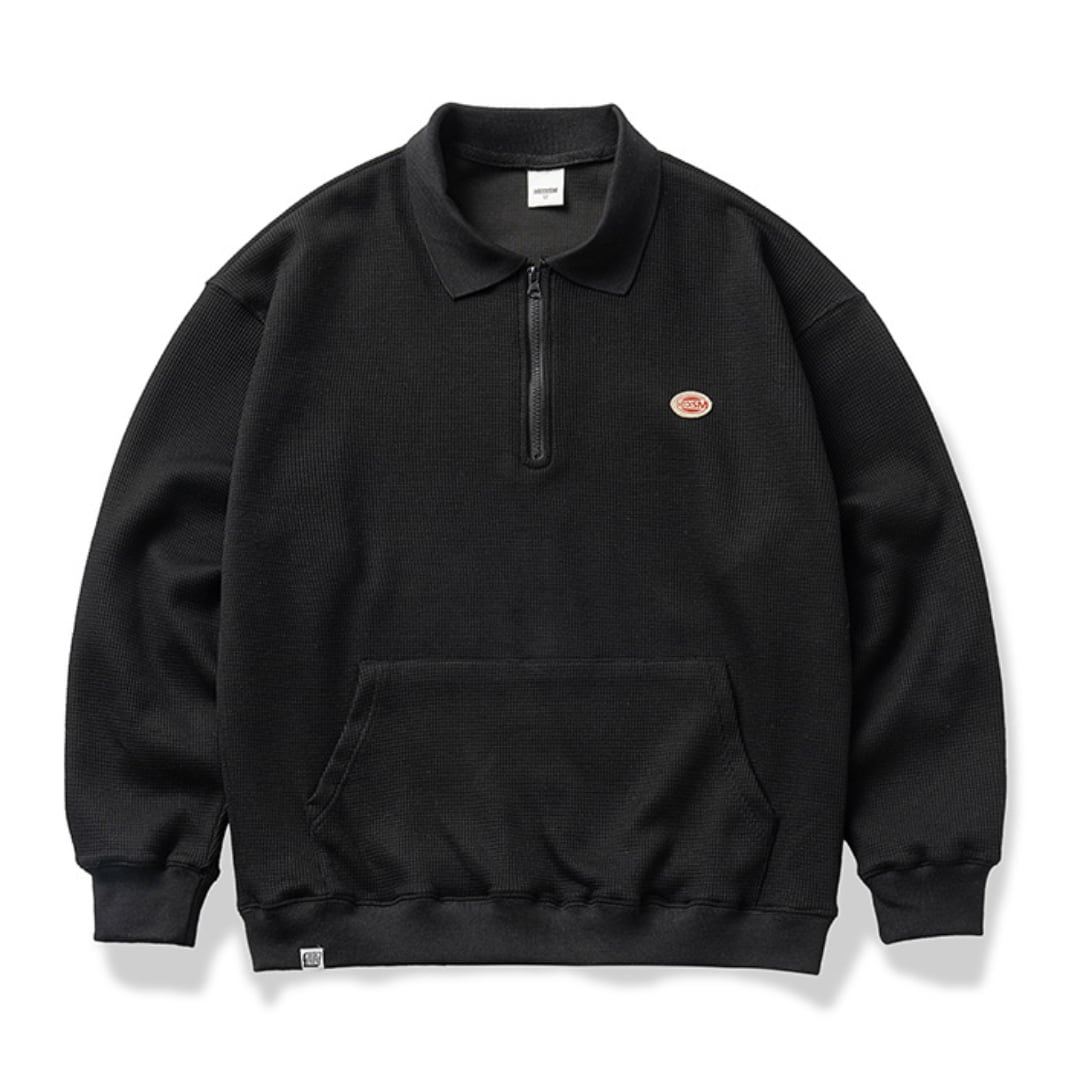 Waffle Half Zip Pullover C194