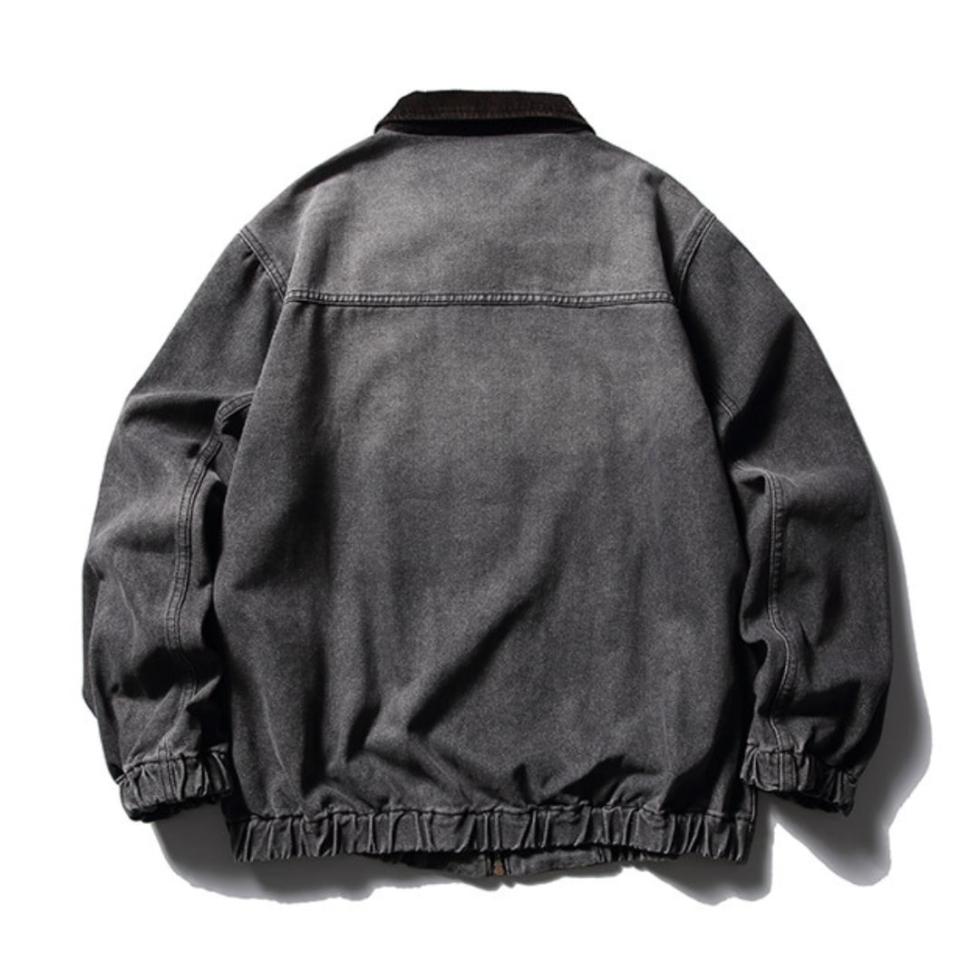 コーデュロイカラー　デニムZIPジャケット B659