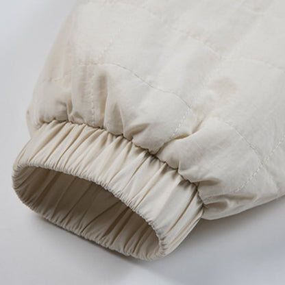Half button quilted pullover C162