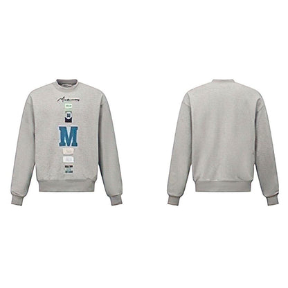 【M design】プリント クルーネックスウェット　B820