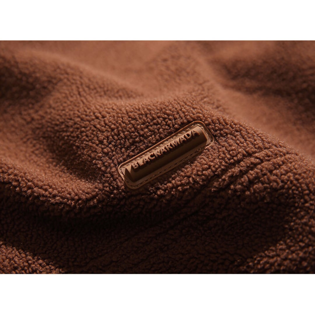Half button fleece hooded pullover C245