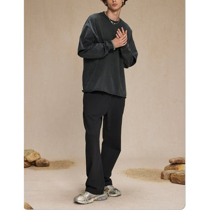 フェイクレイヤード　オーバーダイTシャツ　B540