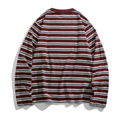 マルチボーダー　長袖Tシャツ　N1821