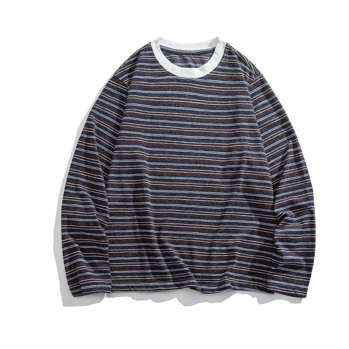 レーヨン混　マルチボーダー　長袖Tシャツ　N1824