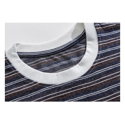レーヨン混　マルチボーダー　長袖Tシャツ　N1824