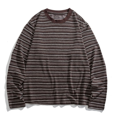 レーヨン混　マルチボーダー　長袖Tシャツ　N1824