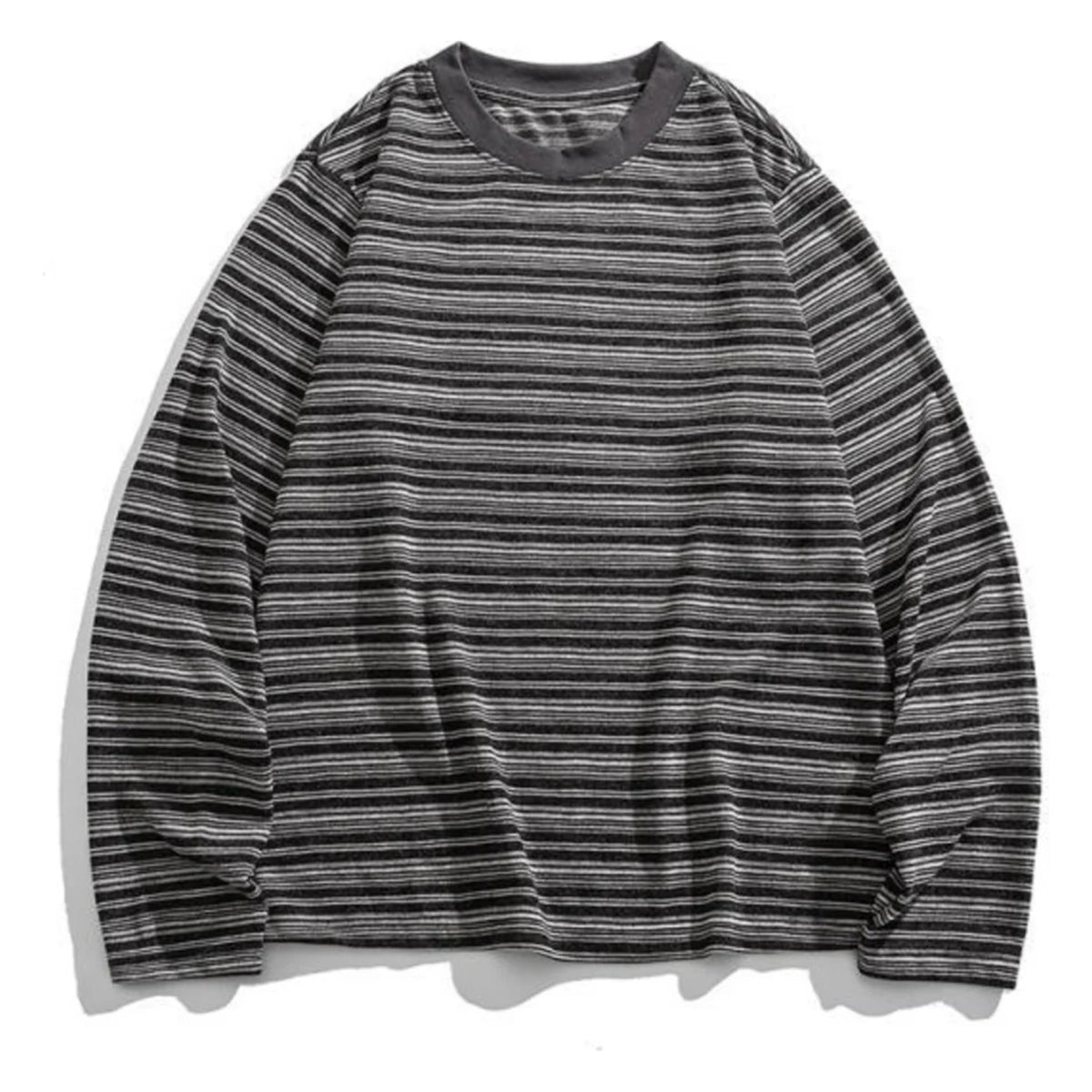 レーヨン混　マルチボーダー　長袖Tシャツ　N1824