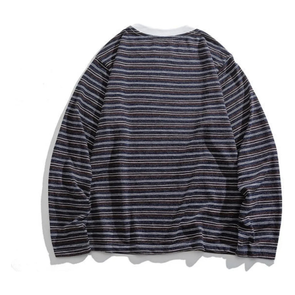 レーヨン混　マルチボーダー　長袖Tシャツ　N1824