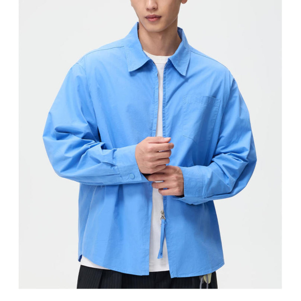 ステッチライン　ZIPシャツジャケット　N1833