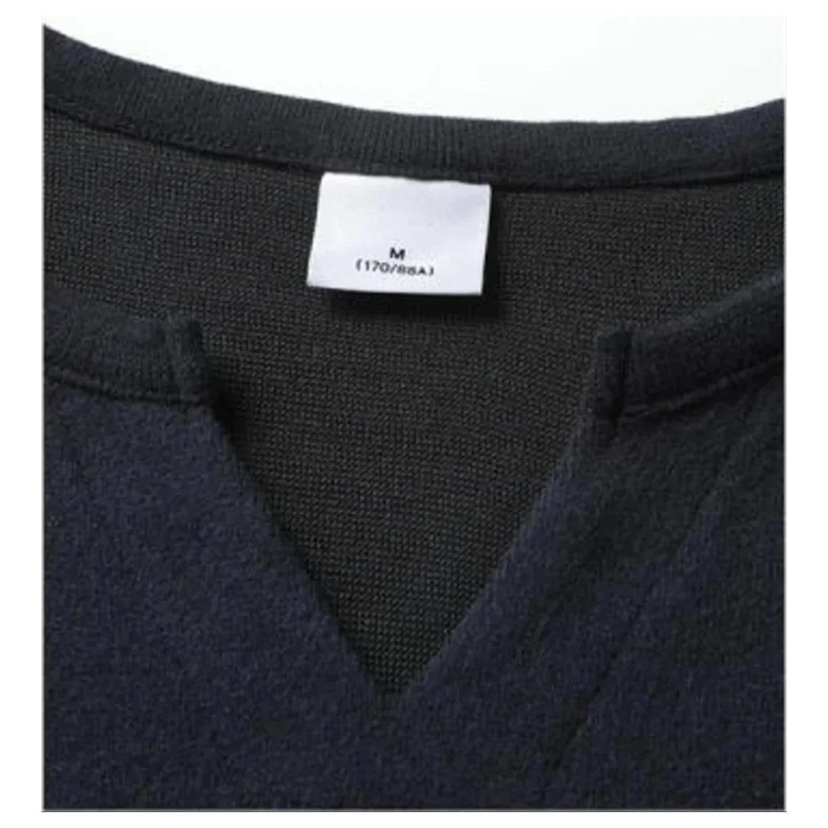 レーヨンナイロン　スリットネック　長袖Tシャツ　N1834