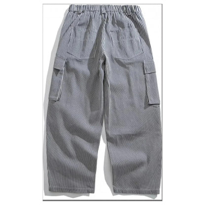 ストライプ　ワークパンツ　N1863