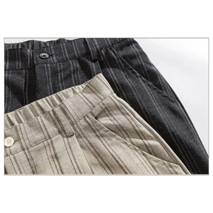 レーヨン混　ストライプ　ワイドスラックス　N1871