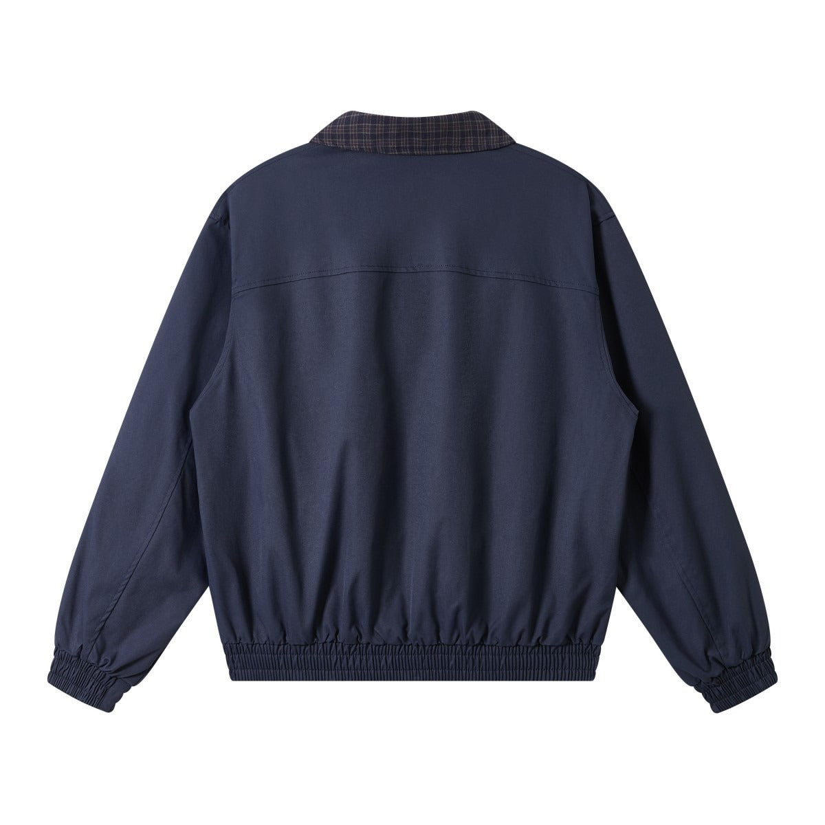 チェック襟　ワンポイント刺繍　ZIPジャケット　N1876