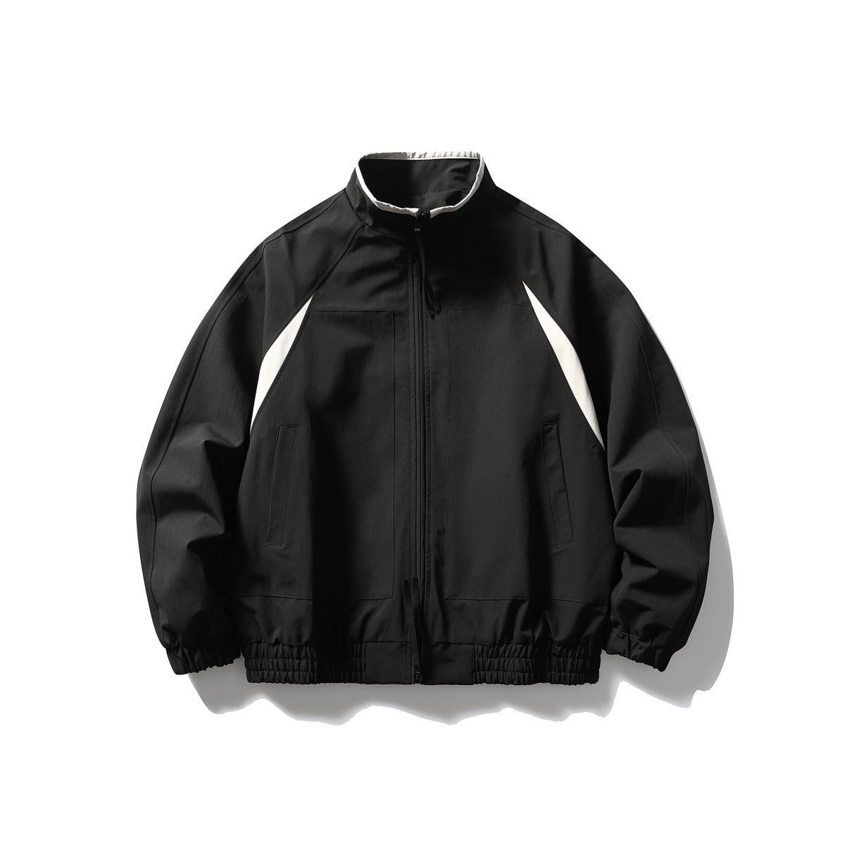 バイカラーラグラン　ZIPスタンドカラージャケット　N1877