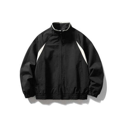 バイカラーラグラン　ZIPスタンドカラージャケット　N1877