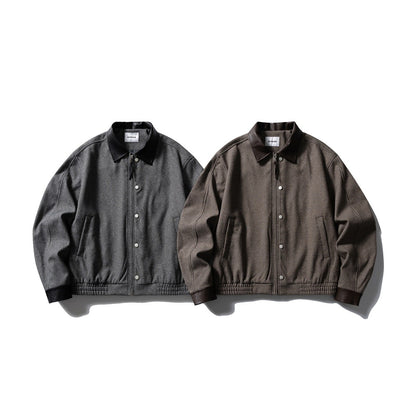 PUレザーコンビ　ハウンドトゥース　ZIPジャケット　N1896