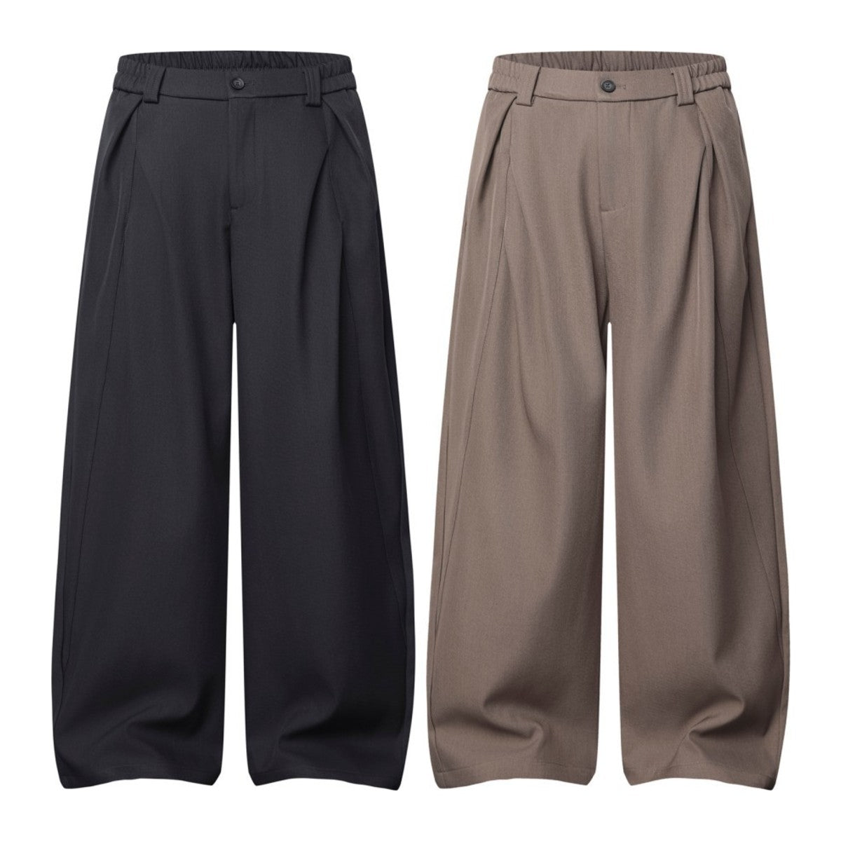 ストレッチポリ　タックバルーンワイドパンツ　N1919