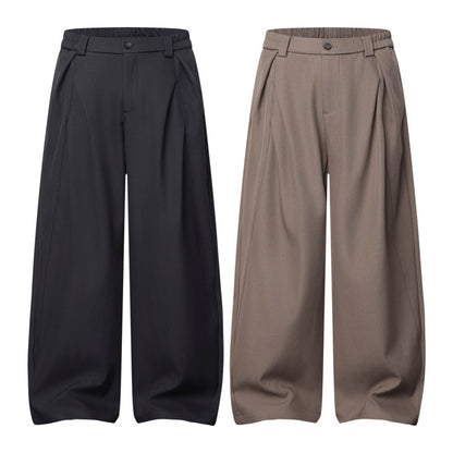 ストレッチポリ　タックバルーンワイドパンツ　N1919