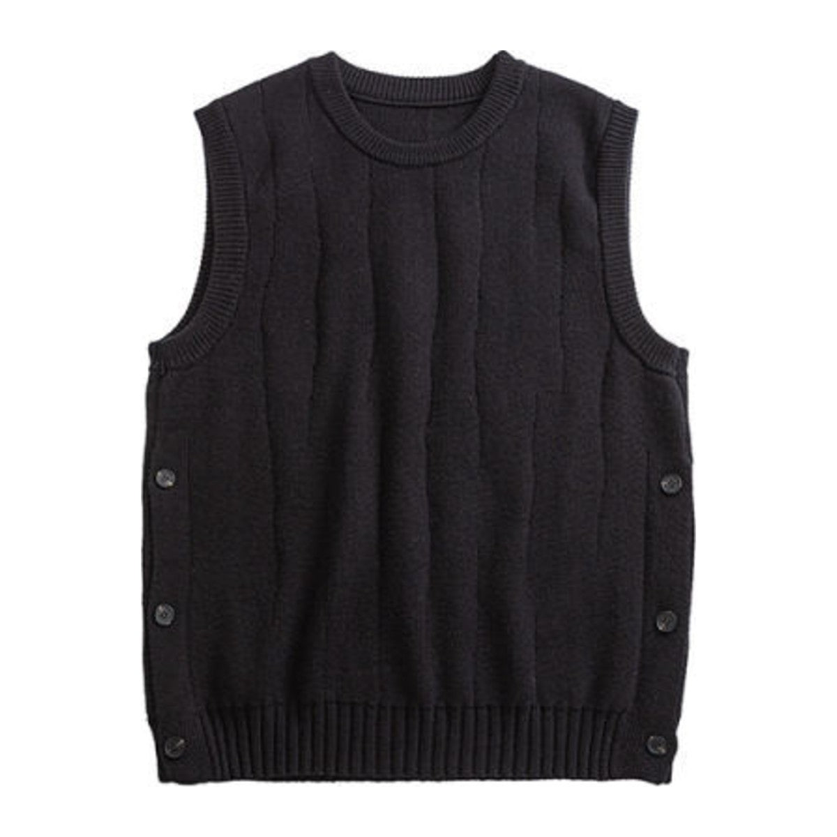 サイドボタン　ニットベスト　N1925