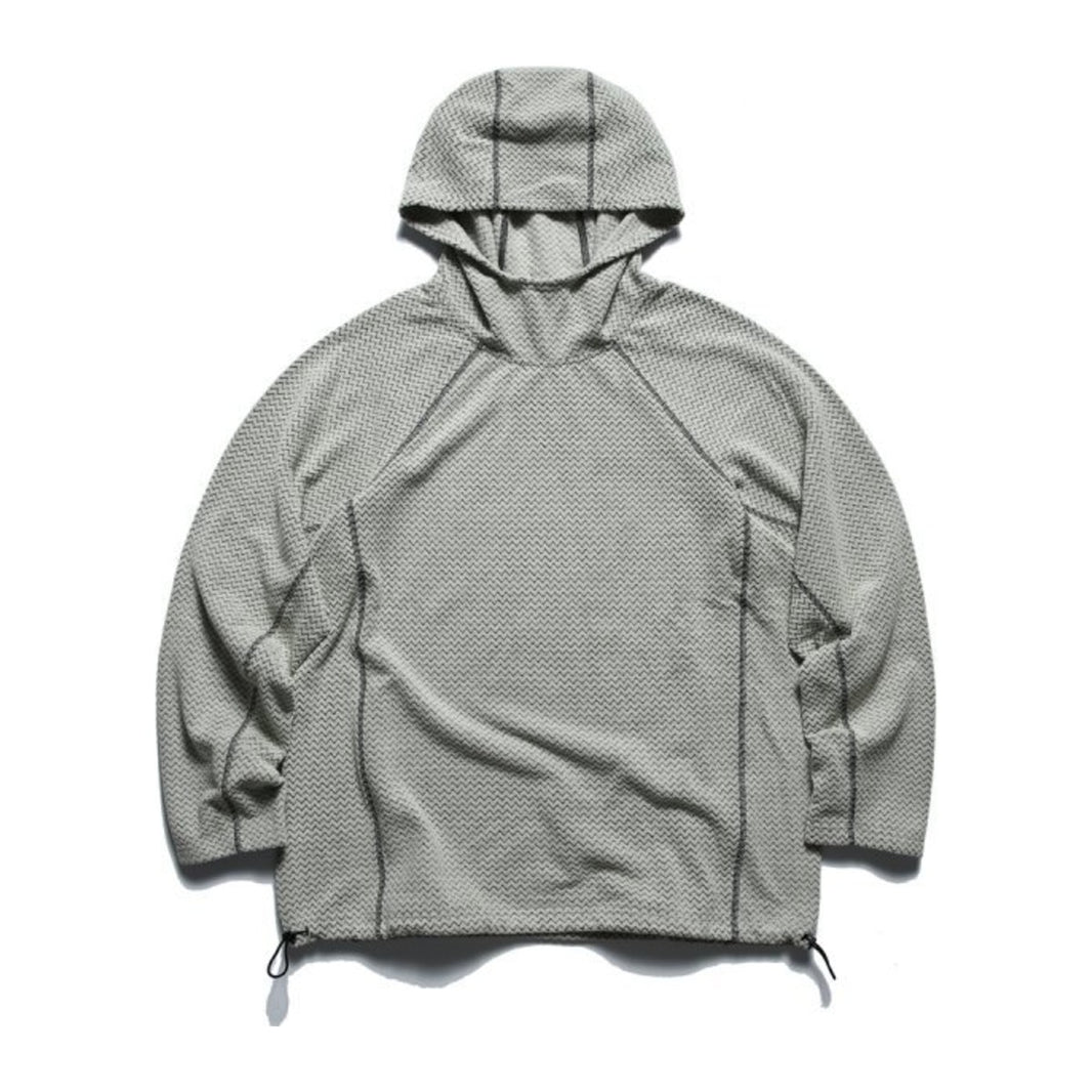 ソフトポリエステル　プルオーバーパーカー　N1935 ライトグレー