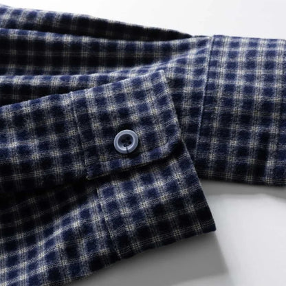 ワンポイント刺繍　ギンガムチェック　レギュラーシャツ　N1940