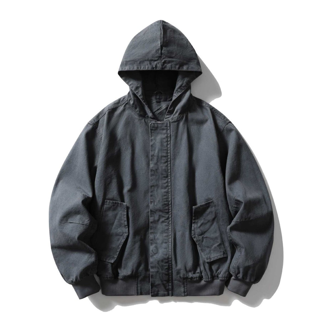 コットン　フーデッドZIPジャケット　N1943 ネイビー