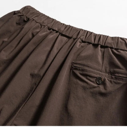 ストレッチナイロン　タックバルーンパンツ　N1945