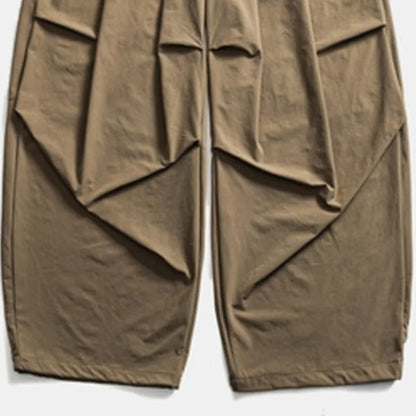 ストレッチナイロン　タックバルーンパンツ　N1945