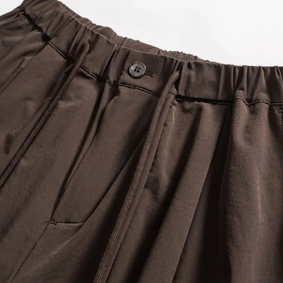 ストレッチナイロン　タックバルーンパンツ　N1945