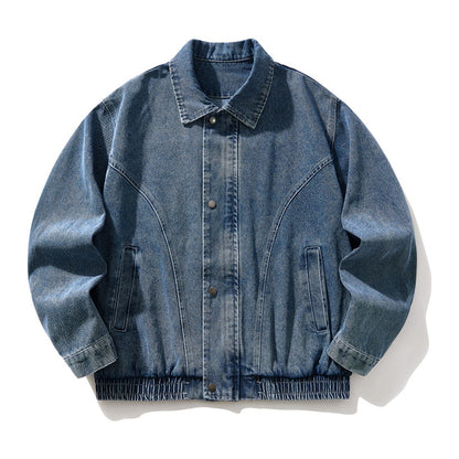 レーヨン混デニム　パネルデザイン　ZIPジャケット　N1959