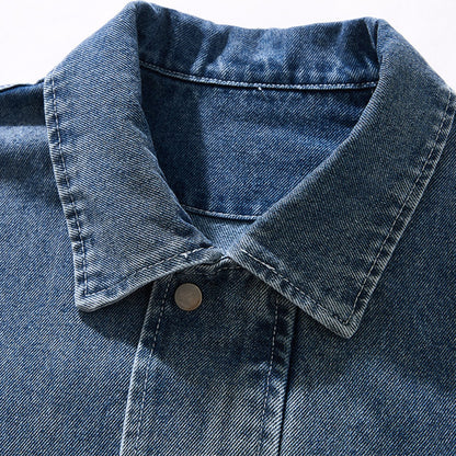 レーヨン混デニム　パネルデザイン　ZIPジャケット　N1959