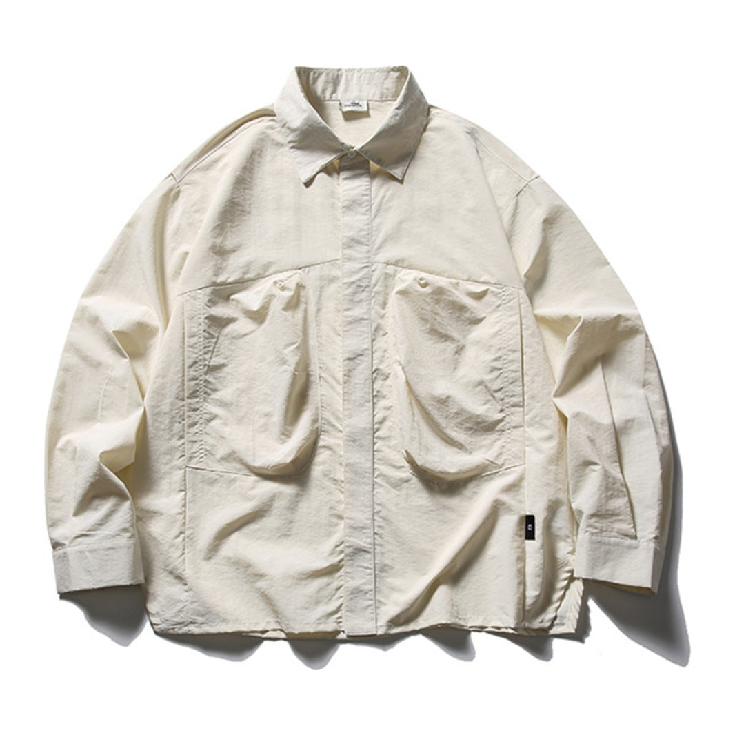 ライトポリエステル　レギュラーシャツ　N1965 オフホワイト