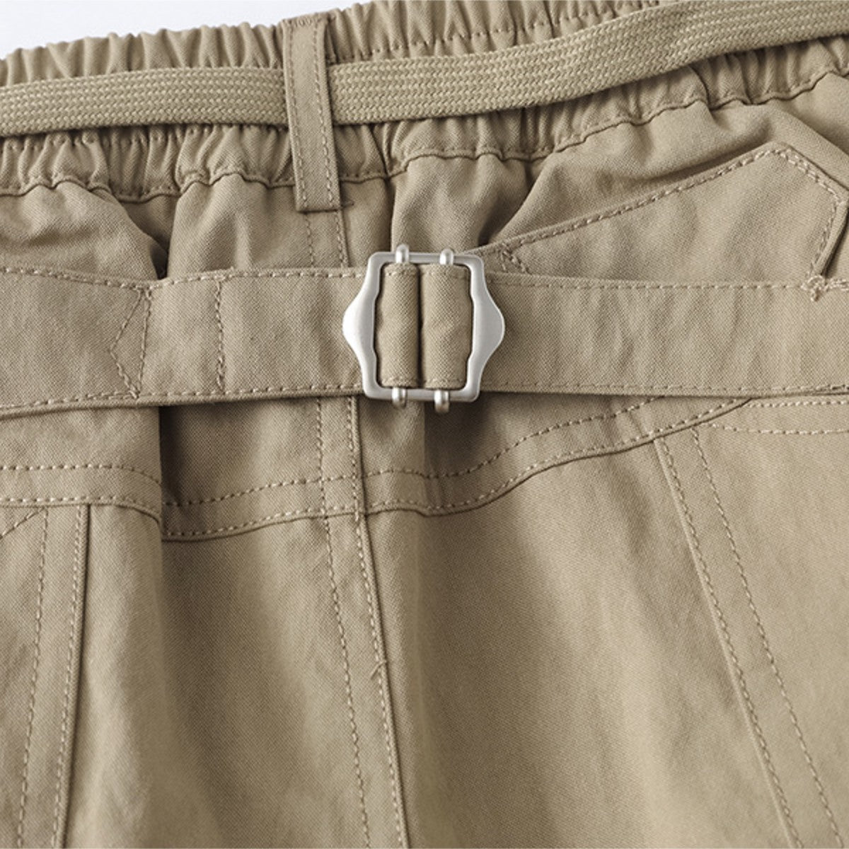 コットンナイロン　タック　カーブパンツ　N1971