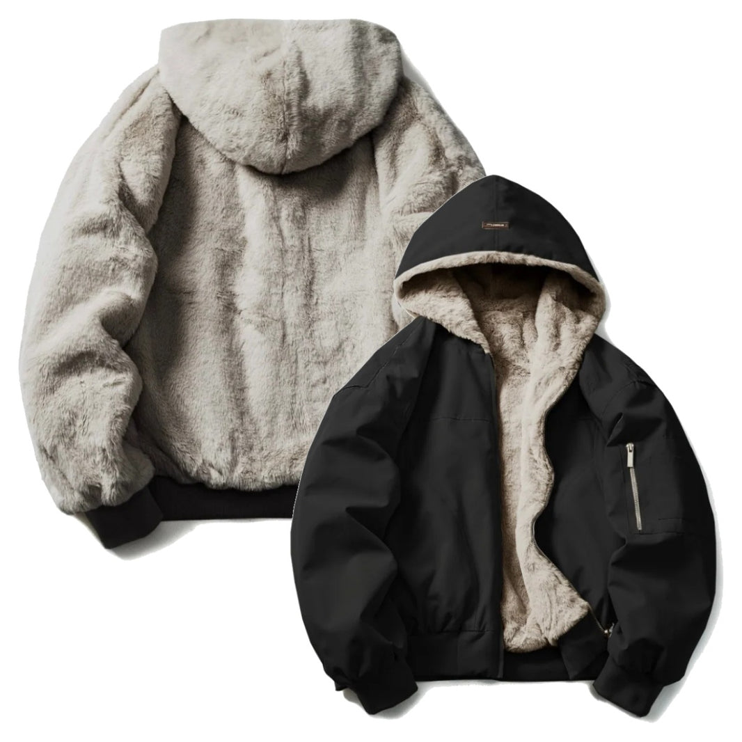 Reversible Fur Fleece Jacket N979 ブラック